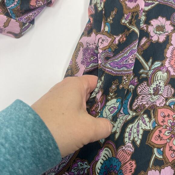 Anthropologie Storia Mini Dress Floral Print Boho Size Medium Romantic - Picture 10 of 15